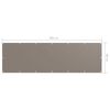 vidaXL Balcony Screen Taupe 90x300 cm Oxford Fabric