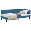 vidaXL Corner Bed Frame with Headboard Blue 90 cm x 190 cm Velvet