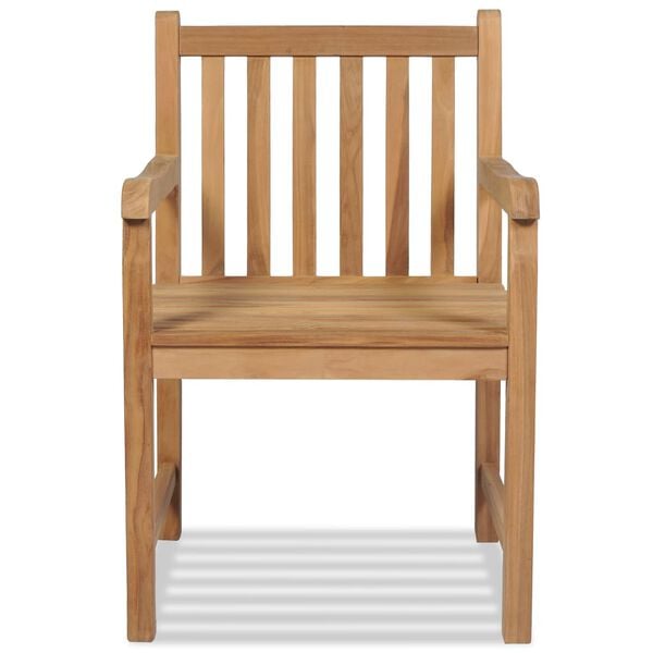 vidaXL Outdoor Chairs 2 pcs Solid Teak Wood