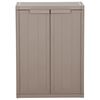 vidaXL Garden Storage Cabinet Brown 65x45x88 cm PP Wood Look