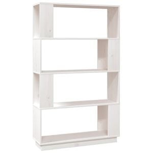 vidaXL Book Cabinet | White | Solid Pine Wood | Medium | Book Cabinet