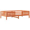 vidaXL Bed Frame Wax Brown 100x200 cm Solid Wood Pine