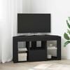 vidaXL Corner LED TV Cabinet Black 100 x 40 x 50 cm Engineered Wood