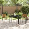 vidaXL Garden Stacking Chairs 2 pcs Brown and Black