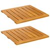 vidaXL Bath Mat Plain Brown 50 x 50 cm Wood