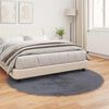 vidaXL Faux Sheepskin Rug Tafalla Anthracite &Oslash; 200 cm Polyester