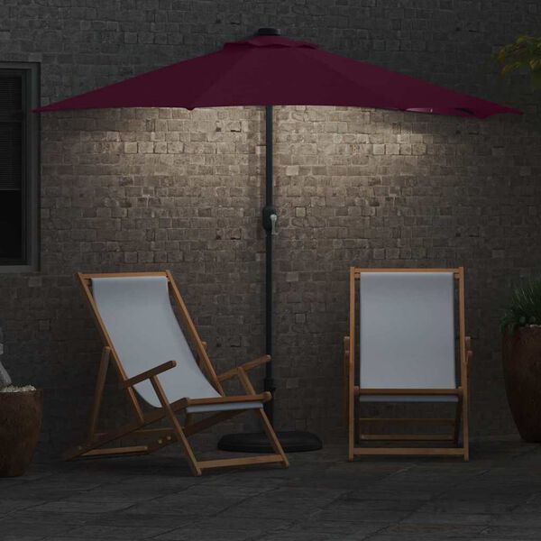 vidaXL Garden Parasol Bordeaux red 294 x 150 x 224 cm Fabric