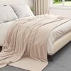 vidaXL Throw Blanket Beige 220 x 240 cm Fleece