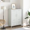 vidaXL Highboard White 68x39x101.5 cm Steel