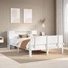 vidaXL Bookcase Bed without Mattress White 150x200 cm King Size Solid Wood Pine