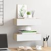 vidaXL Wall Drawer Shelves 2 pcs Oak and White 40x23.5x10cm MDF