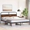 vidaXL Bed Frame Without Mattress 150x200 cm King Size Smoked Oak Engineered Wood