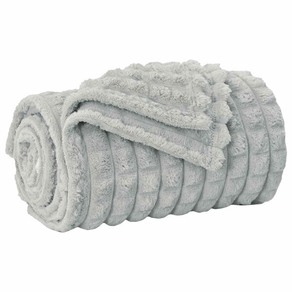 vidaXL Throw Blanket Grey 200 x 150 cm Fleece