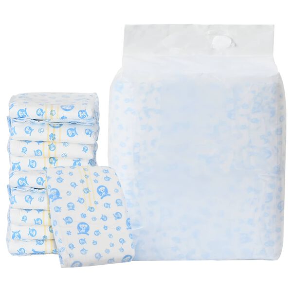 vidaXL Disposable Dog Diaper Male 50 pcs White L