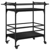 vidaXL Kitchen Trolley Black 82x40x78.5 cm Engineered Wood