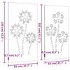 vidaXL Garden Wall Decorations 2pcs 105x55cm Corten Steel Flower Design