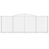 vidaXL Arched Gabion Baskets 5 pcs 400x30x140/160 cm Galvanised Iron