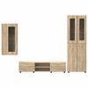 vidaXL TV Cabinet Set with Drawer FLORIN Sonoma Oak Engineered Wood