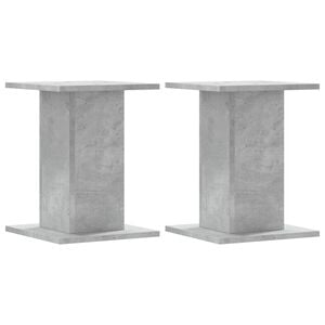 vidaXL Speaker Stands 2 pcs Concrete Grey 30x30x40 cm Engineered Wood