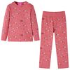 vidaXL Kids'Pyjamas with Long Sleeves Old Pink 128