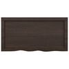 vidaXL Bathroom Countertop Dark Brown 80x40x(2-6) cm Treated Solid Wood