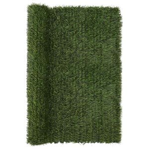 vidaXL Artificial Fence Light Green 1.5 x 6 m PVC and Steel
