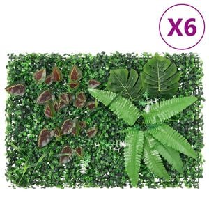 &nbsp;vidaXL Artificial Plant Fence&nbsp;6 pcs Green 40x60 cm
