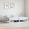 vidaXL Bed Frame without Mattress White Solid Wood Pine 200x200 cm