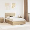 vidaXL Bed Frame with Drawer with Headboard Manual Engineered Wood