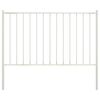 vidaXL Fence Panel with Posts Powder-coated Steel 1.7x1.25 m White