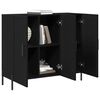 vidaXL Sideboard Black Oak 90 x 34 x 80 cm Engineered Wood
