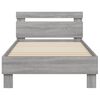 vidaXL Bed Frame without Mattress with Headboard Grey Sonoma 90x200 cm