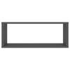vidaXL Wall Cube Shelf 6 pcs Grey 60x15x23 cm Engineered Wood