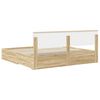 vidaXL Bed Frame with Drawer Sonoma Oak 200 x 200 cm Engineered Wood
