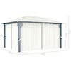 vidaXL Gazebo with Curtain 400 x 300 cm Cream Aluminium