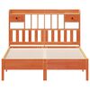 vidaXL Bookcase Bed without Mattress Wax Brown 135x190 cm Double Solid Wood Pine