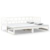 vidaXL Pull-out Day Bed without Mattress White 2x(90x200) cm