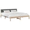 vidaXL Bed frame Brown and dark grey 180 x 200 cm Solid pine wood