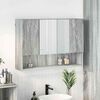 vidaXL Mirror Cabinet Grey Sonoma 80 x 17 x 55 cm Engineered Wood
