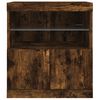 vidaXL Sideboard with LED Lights Smoked Oak 60x37x67 cm