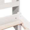 vidaXL Bookcase Bed without Mattress White 135x190 cm Double Solid Wood Pine