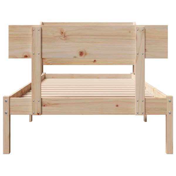 vidaXL Bed Frame without Mattress 90x200 cm Solid Wood Pine