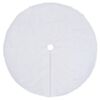 vidaXL Christmas Tree Skirt White 122 cm Faux Fur