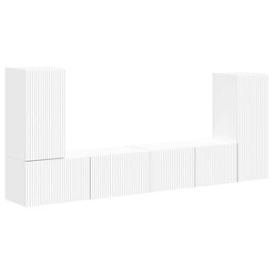 vidaXL TV Cabinet Set 4 pcs White Engineered Wood