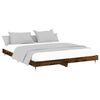 vidaXL Bed Frame without Mattress Smoked Oak 200x200 cm Engineered Wood