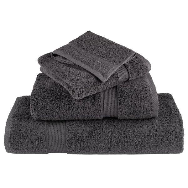 vidaXL Premium Sauna Towels "SOLUND" 2 pcs Anthracite 80x200 cm 600 gsm