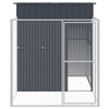 vidaXL Dog House with Run Anthracite 165x251x181 cm Galvanised Steel