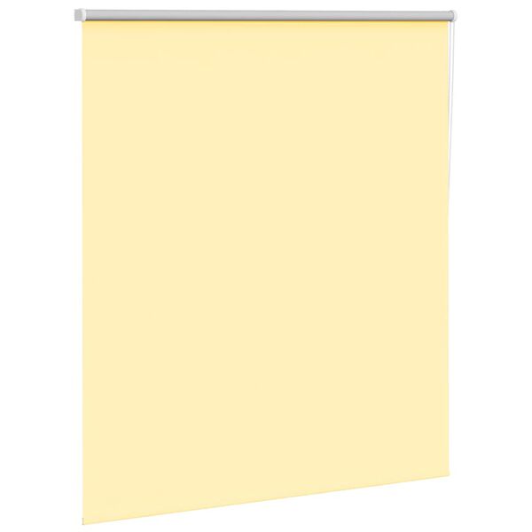 vidaXL Roller Blind Blackout Yellow 120x130 cm Fabric Width 116.6 cm Polyester