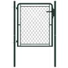 vidaXL Garden Gate Steel 100x75 cm Green
