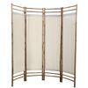 vidaXL Folding 4-Panel Room Divider Bamboo and Canvas 160 cm